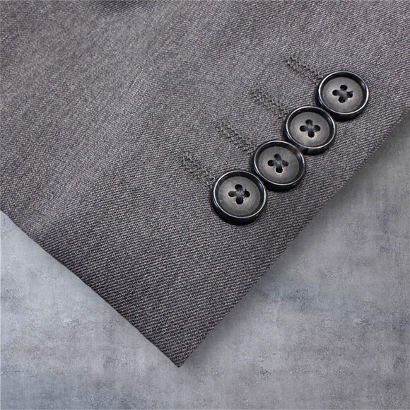 STAFFORD Mens Two Piece Suit 2-Button Blazer Jacket 46L Pant 40Wx30 Gray Wool - Picture 8 of 16